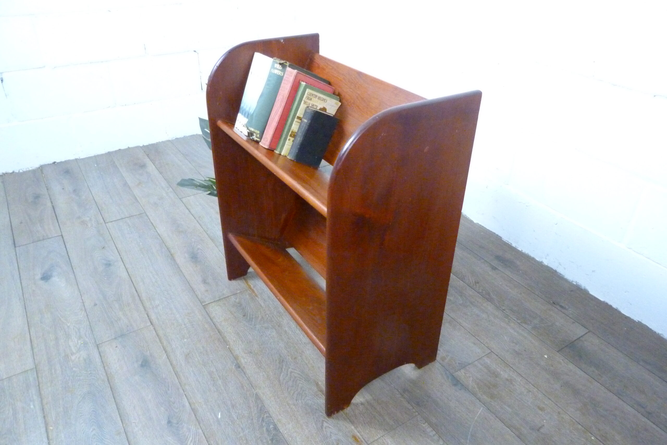 Danish Mid-Century Teak Magazine Rack Book Slope