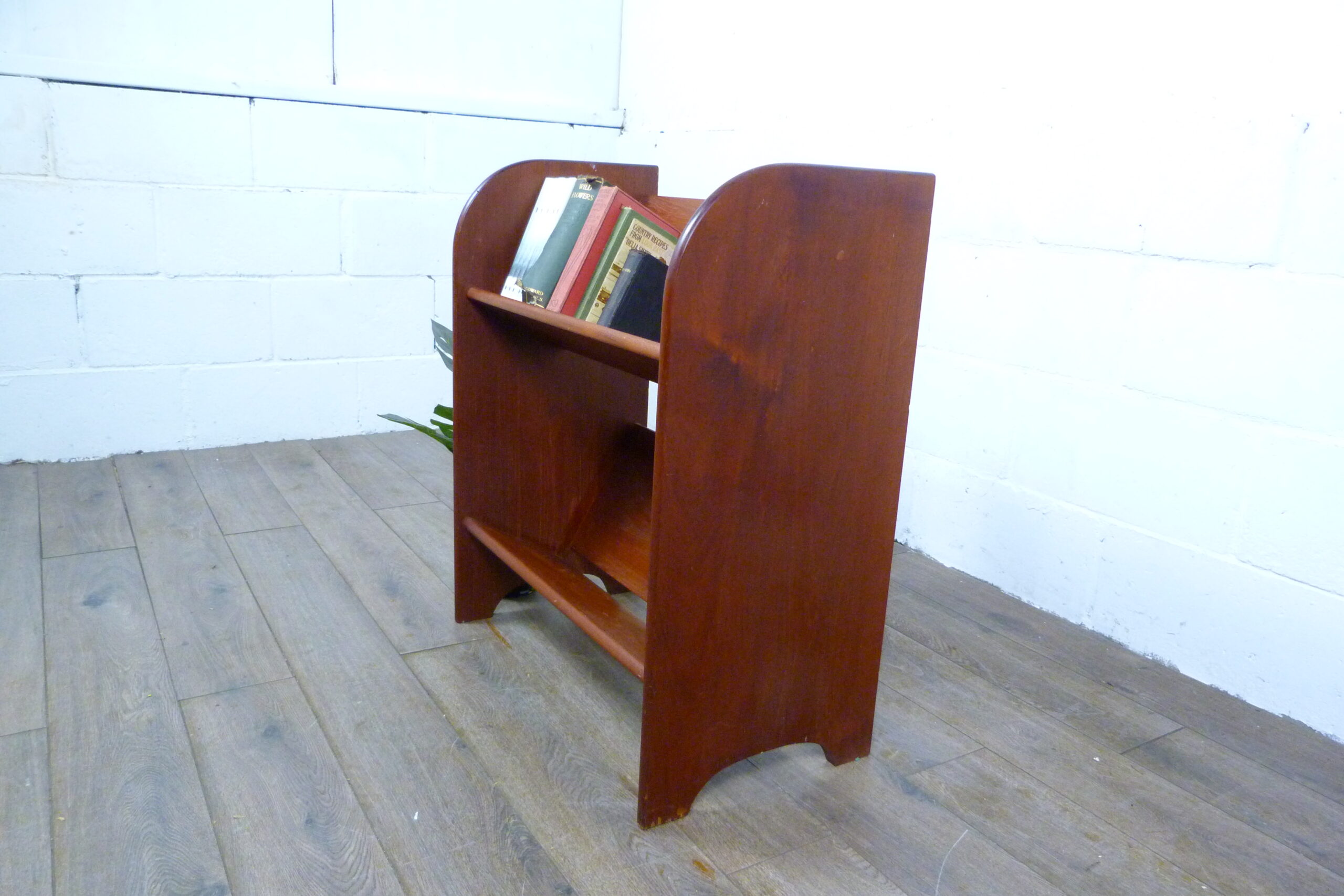 Danish Mid-Century Teak Magazine Rack Book Slope