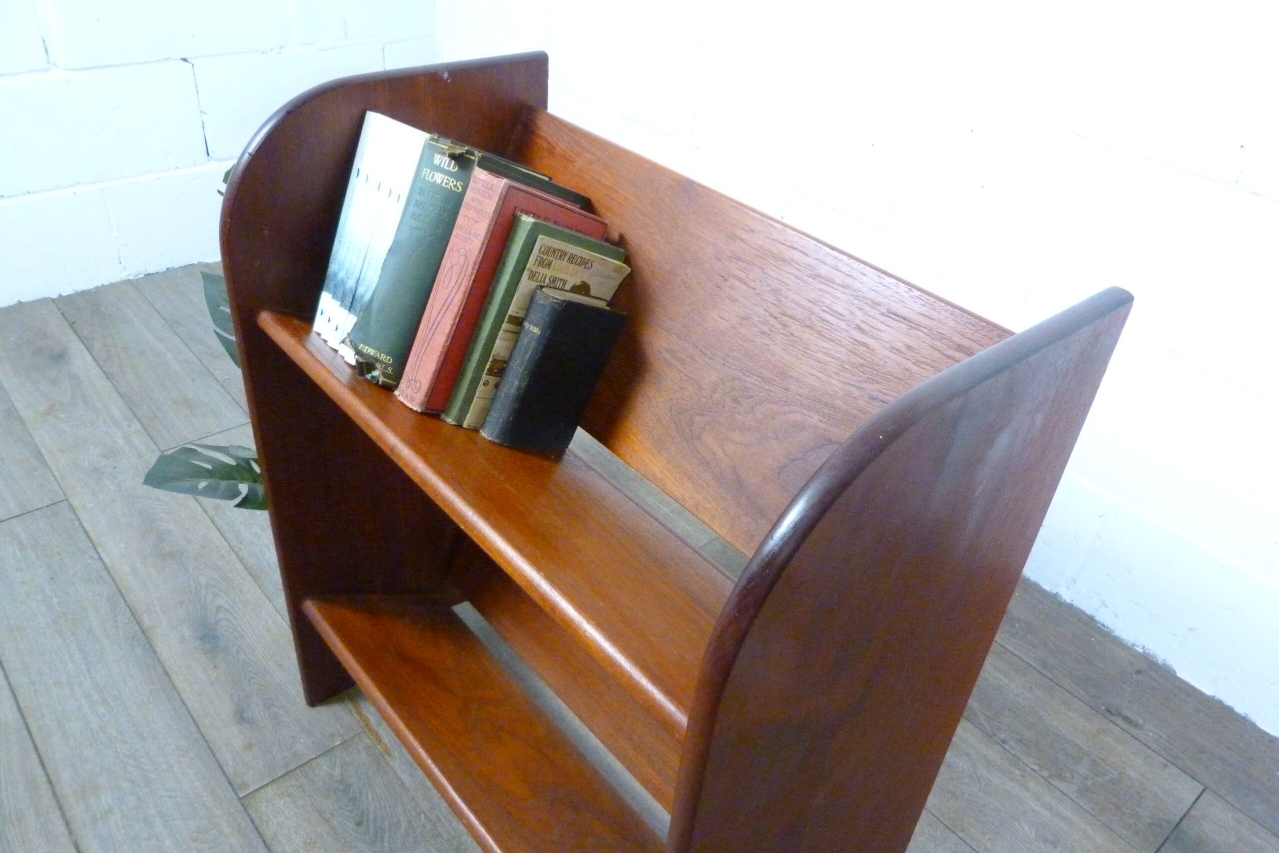 Danish Mid-Century Teak Magazine Rack Book Slope
