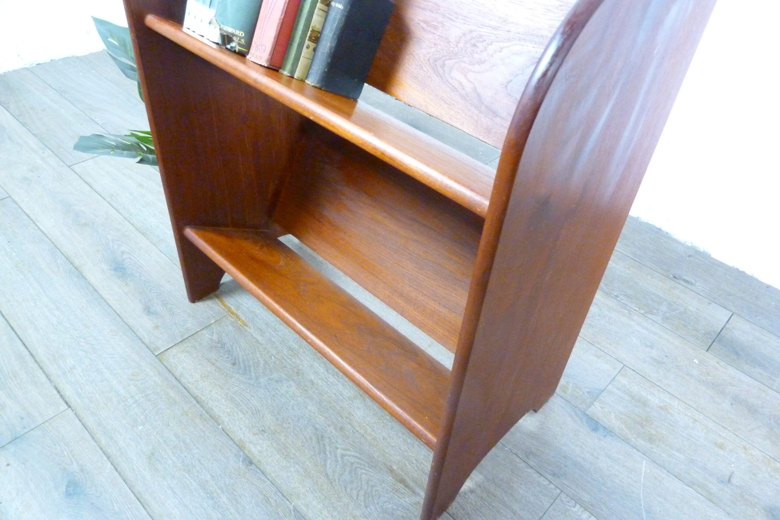 Danish Mid-Century Teak Magazine Rack Book Slope