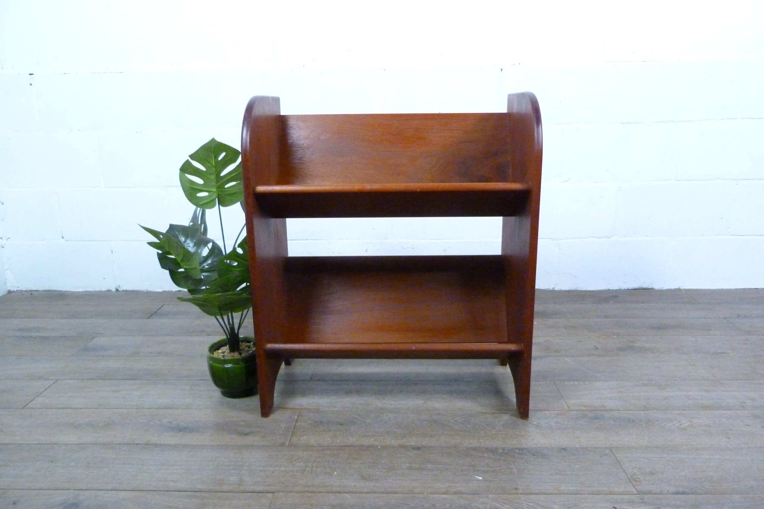 Danish Mid-Century Teak Magazine Rack Book Slope