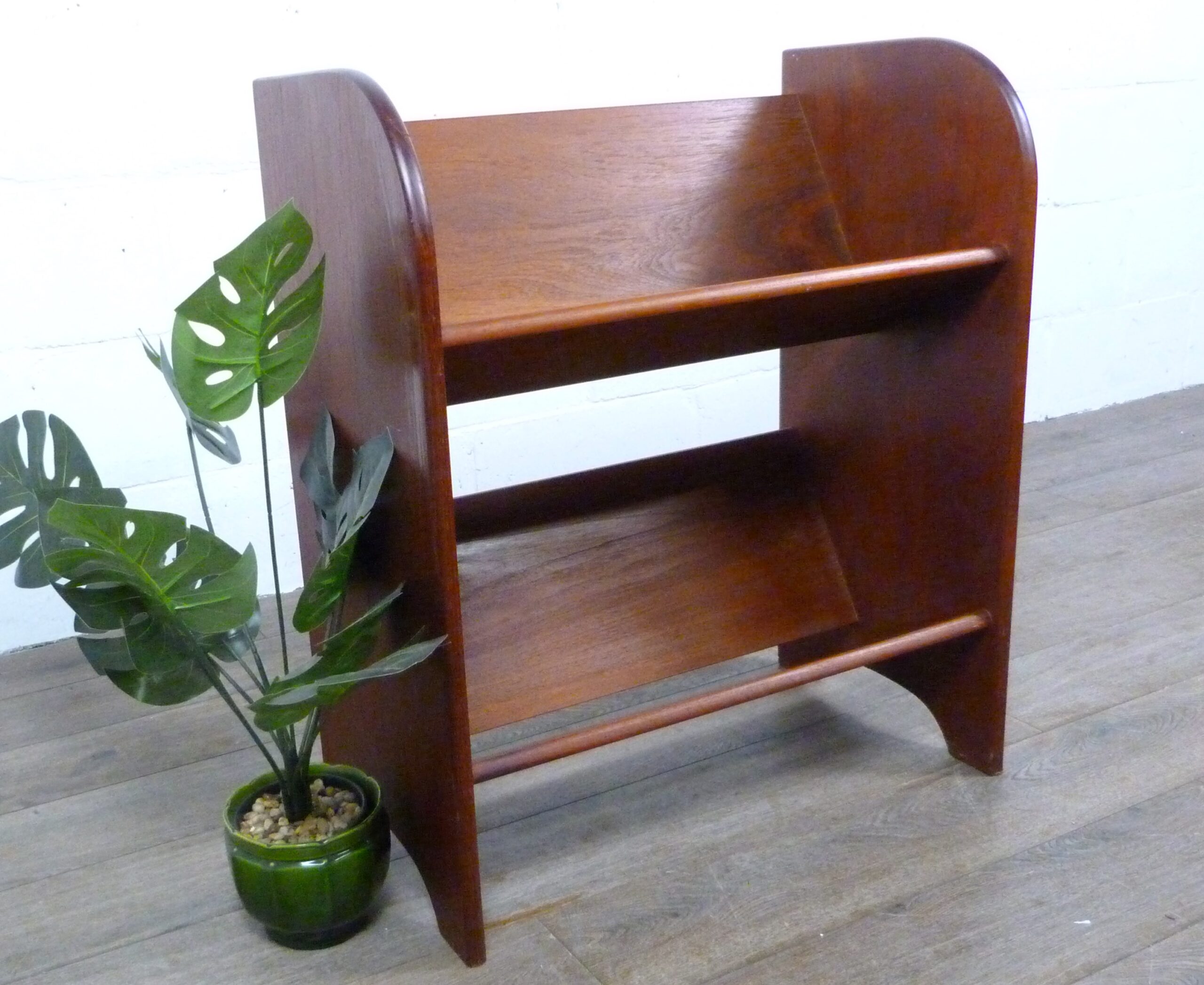 Danish Mid-Century Teak Magazine Rack Book Slope