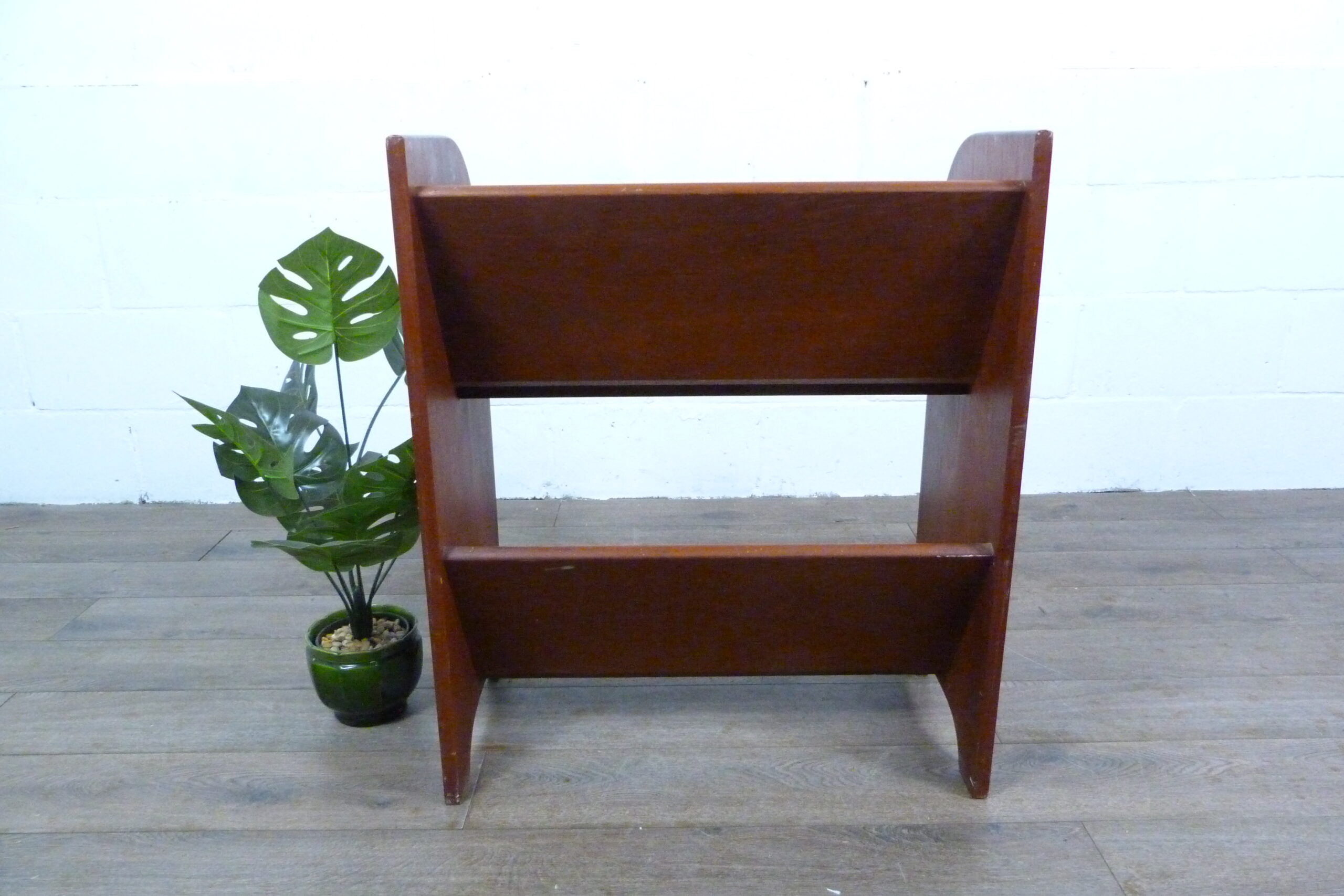 Danish Mid-Century Teak Magazine Rack Book Slope