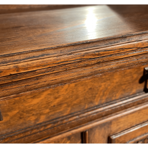 Antique 19th Century Mirror Back Sideboard In Oak
