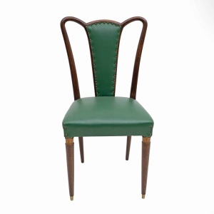 Eight Mid-century Modern Dining Chairs Attributed to Guglielmo Ulrich, 1940s