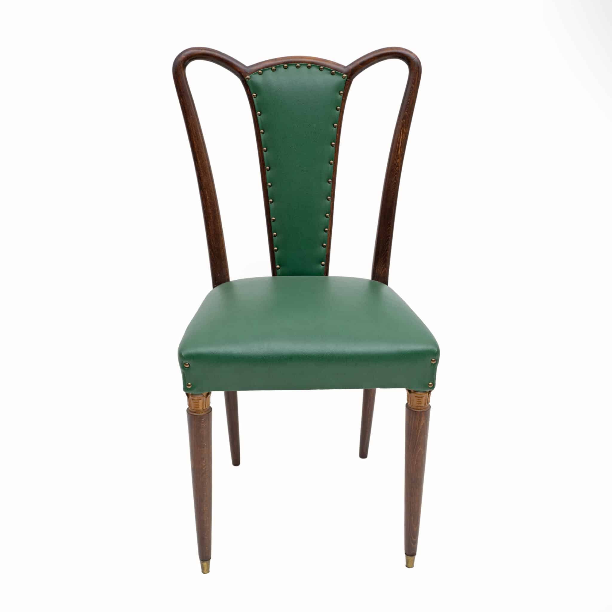 Eight Mid-century Modern Dining Chairs Attributed to Guglielmo Ulrich, 1940s