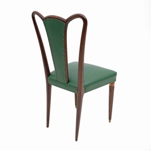 Eight Mid-century Modern Dining Chairs Attributed to Guglielmo Ulrich, 1940s