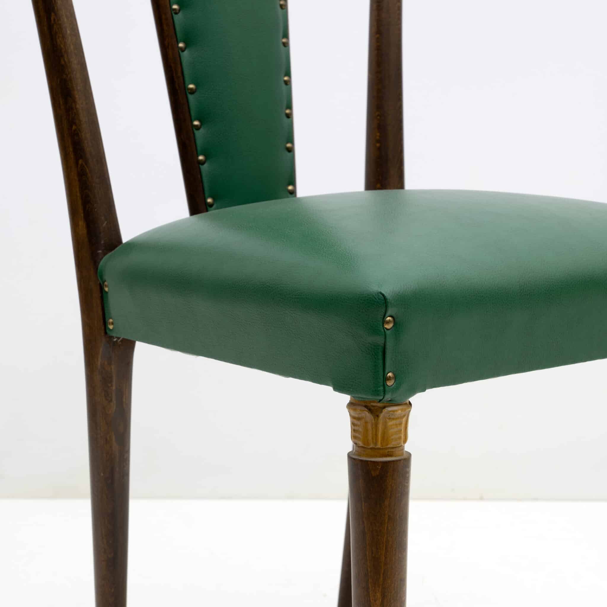 Eight Mid-century Modern Dining Chairs Attributed to Guglielmo Ulrich, 1940s
