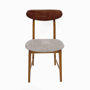 Set of Six Teak Wood and Bouclè Fabric Dining Chairs, Denmark, 1960s