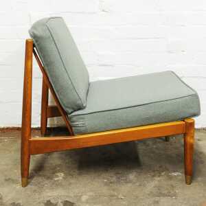 Swedish Beech Pale Green Low Lounge Chair By Folke Ohlsson For Dux, 1960s