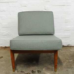 Swedish Beech Pale Green Low Lounge Chair By Folke Ohlsson For Dux, 1960s