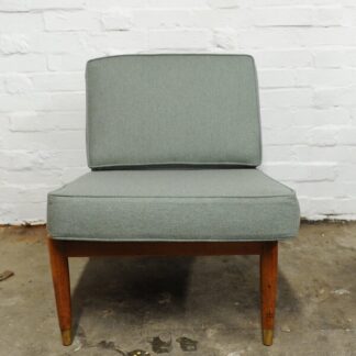 Swedish Beech Pale Green Low Lounge Chair By Folke Ohlsson For Dux, 1960s