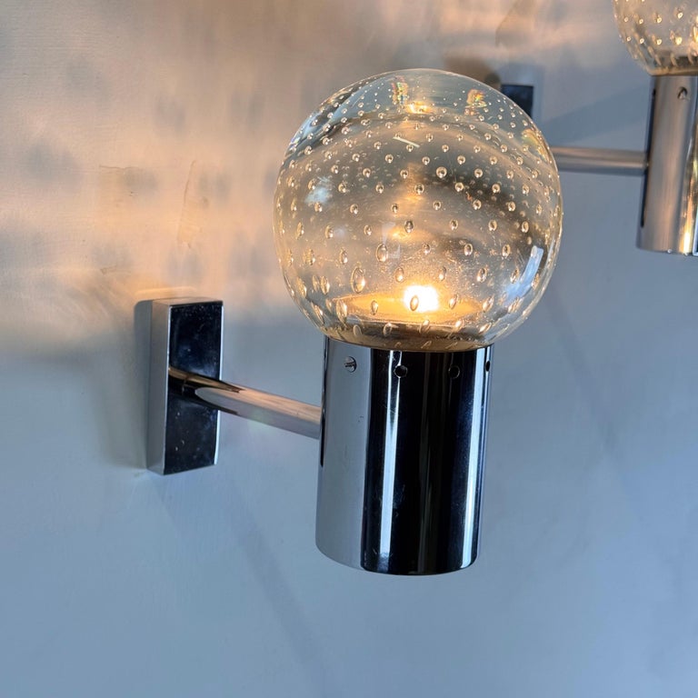 A Pair of Gino Sarfatti and Archimede Seguso Sconces for Seguso, 1950s