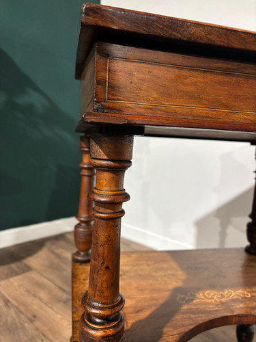 Antique Inlaid Walnut Davenport Style Desk