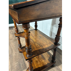 Antique Inlaid Walnut Davenport Style Desk