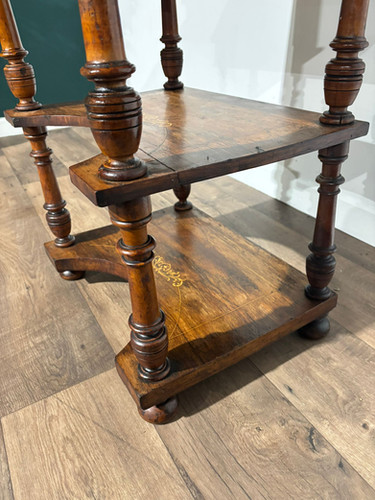 Antique Inlaid Walnut Davenport Style Desk