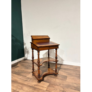 Antique Inlaid Walnut Davenport Style Desk