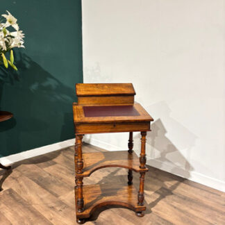 Antique Inlaid Walnut Davenport Style Desk