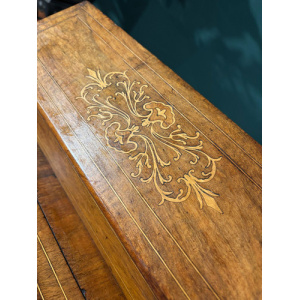 Antique Inlaid Walnut Davenport Style Desk