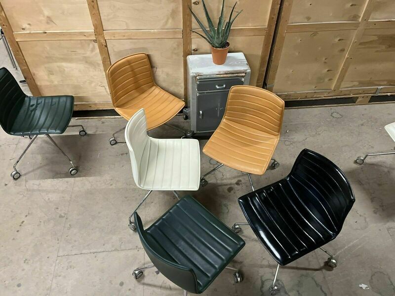 Arper Catifa 46 Studio / Office Chair Dark Green Leather Various Colours Avail