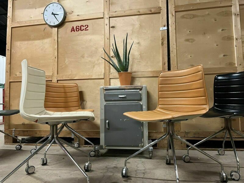 Arper Catifa 46 Studio / Office Chair Dark Green Leather Various Colours Avail