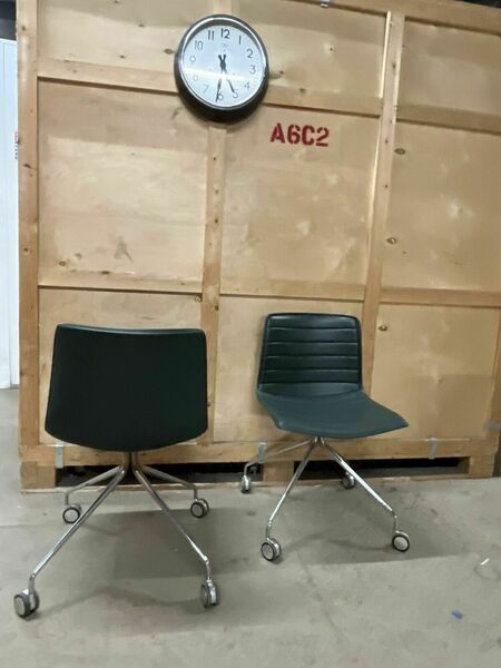 Arper Catifa 46 Studio / Office Chair Dark Green Leather Various Colours Avail