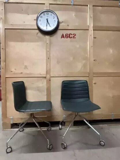 Arper Catifa 46 Studio / Office Chair Dark Green Leather Various Colours Avail