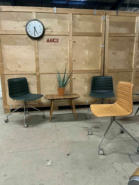 Arper Catifa 46 Studio / Office Chair Dark Green Leather Various Colours Avail