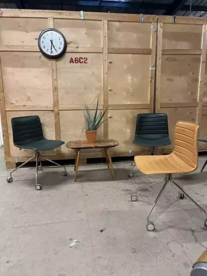 Arper Catifa 46 Studio / Office Chair Dark Green Leather Various Colours Avail