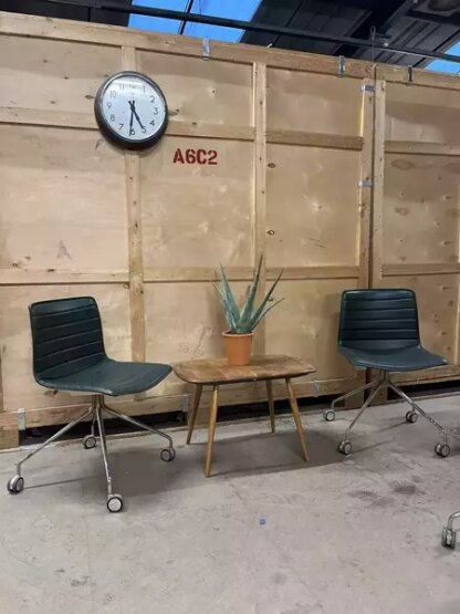 Arper Catifa 46 Studio / Office Chair Dark Green Leather Various Colours Avail