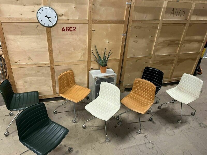 Arper Catifa 46 Studio / Office Chair Dark Green Leather Various Colours Avail