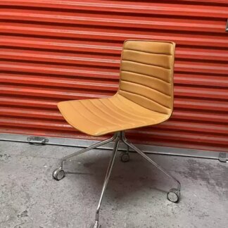 Arper Catifa 46 Studio / Office Chair Tan Leather