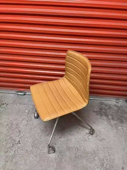 Arper Catifa 46 Studio / Office Chair Tan Leather