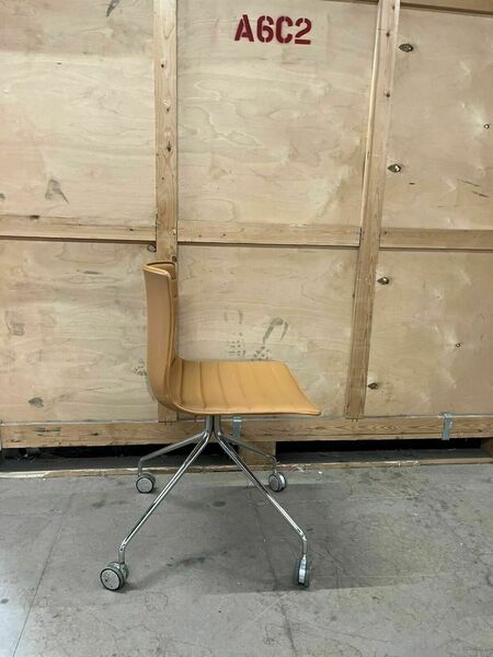 Arper Catifa 46 Studio / Office Chair Tan Leather