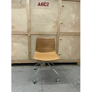 Arper Catifa 46 Studio / Office Chair Tan Leather