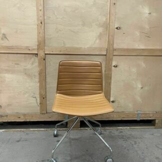 Arper Catifa 46 Studio / Office Chair Tan Leather