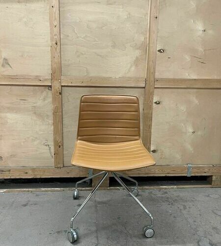Arper Catifa 46 Studio / Office Chair Tan Leather