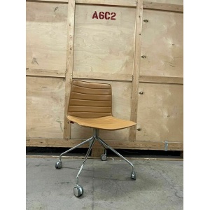 Arper Catifa 46 Studio / Office Chair Tan Leather