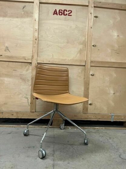 Arper Catifa 46 Studio / Office Chair Tan Leather