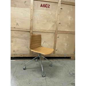 Arper Catifa 46 Studio / Office Chair Tan Leather
