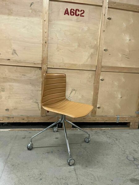 Arper Catifa 46 Studio / Office Chair Tan Leather