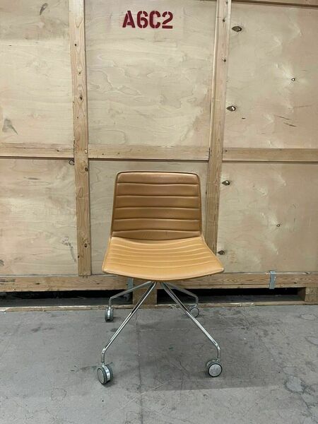 Arper Catifa 46 Studio / Office Chair Tan Leather