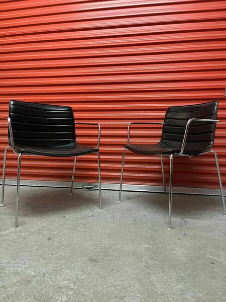 Arper Catifa 53 Chair Black Leather Studio : Dining