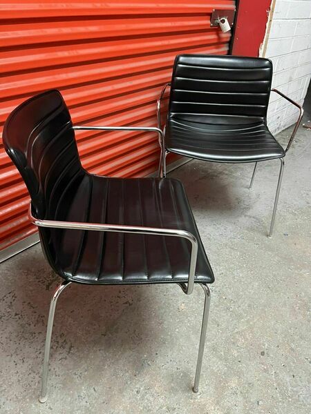Arper Catifa 53 Chair Black Leather Studio : Dining