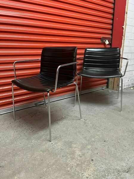 Arper Catifa 53 Chair Black Leather Studio : Dining