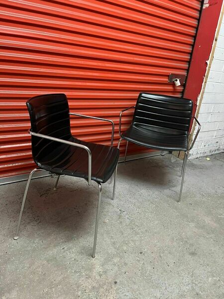 Arper Catifa 53 Chair Black Leather Studio : Dining