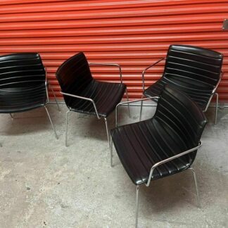 Arper Catifa 53 Chair Black Leather Studio : Dining