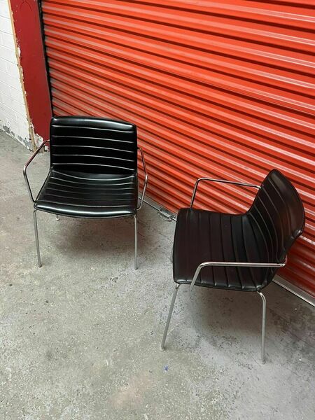Arper Catifa 53 Chair Black Leather Studio : Dining