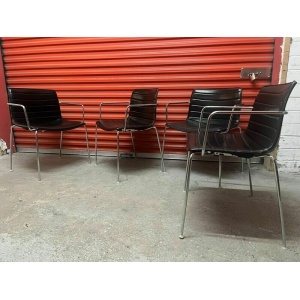Arper Catifa 53 Chair Black Leather Studio : Dining