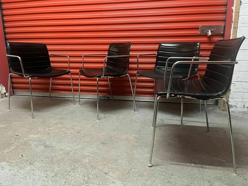 Arper Catifa 53 Chair Black Leather Studio : Dining